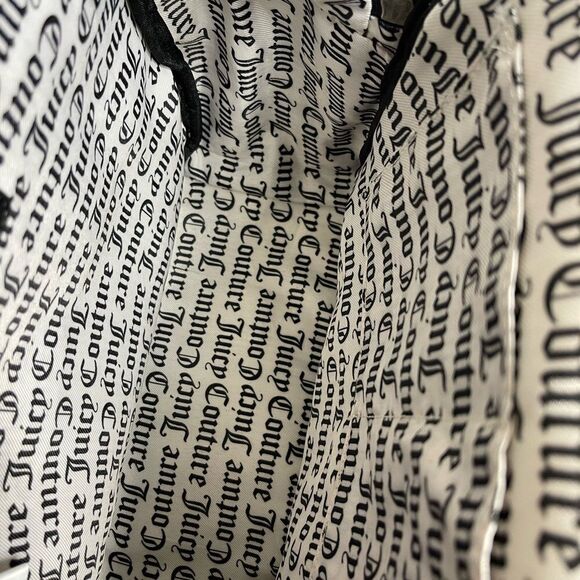 Juicy Couture Metallic quilted silver Backpack with black trim. - Picture 5 of 16